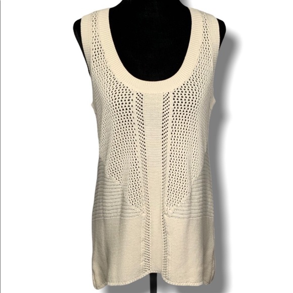 BANANA REPUBLIC COTTON/LINEN KNIT SWEATER VEST M - Picture 1 of 5